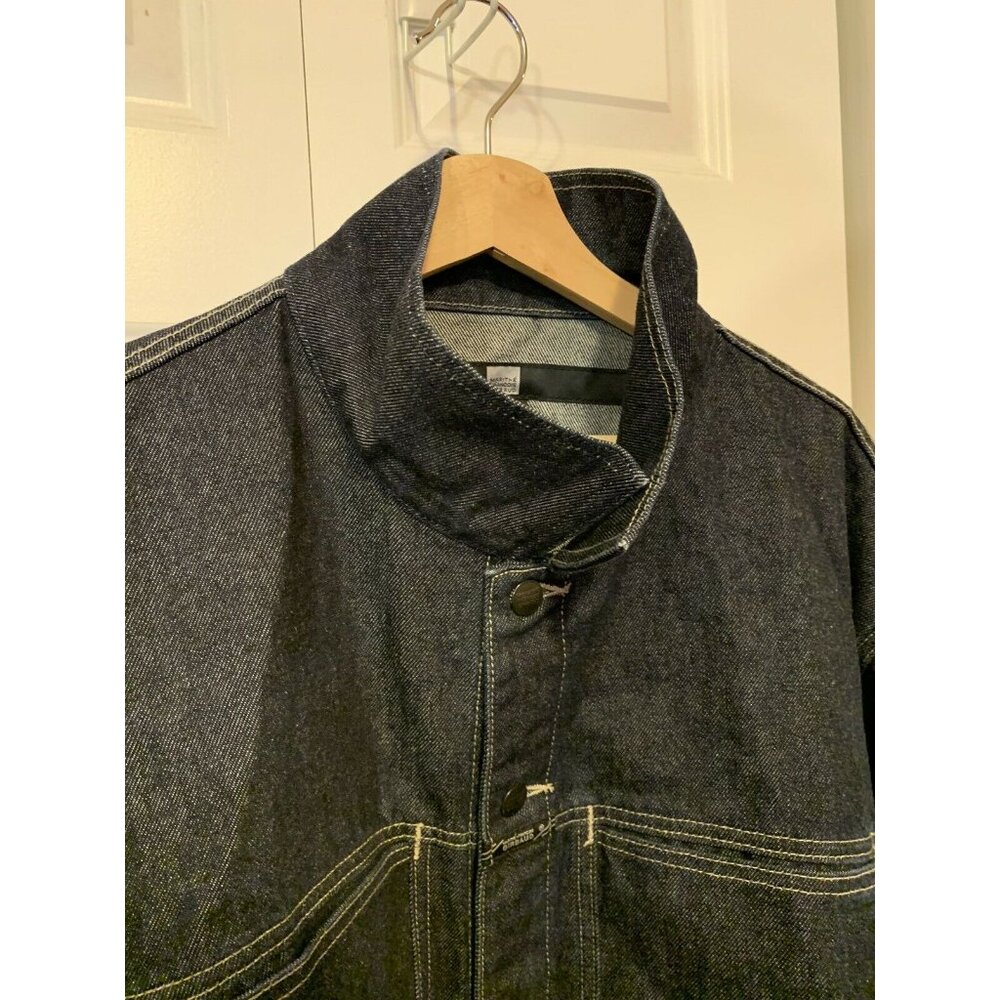 Vtg Marithe Francois‎ Girbaud Blue Denim Trucker Jean Jacket Sz XXL - Picture 9 of 10